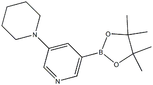 3-(piperidin-1-yl)-5-(4,4,5,5-tetramethyl-1,3,2-dioxaborolan-2-yl)pyridine Struktur