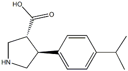 (+/-)-trans-4-(4-isopropyl-phenyl)-pyrrolidine-3-carboxylic acid Struktur