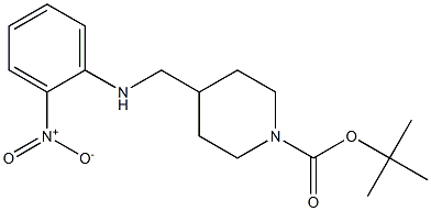 4-[(2-Nitro-phenylaMino)-Methyl]-piperidine-1-carboxylic acid tert-butyl ester Struktur