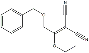 2-(2-(benzyloxy)-1-ethoxyethylidene)Malononitrile Struktur