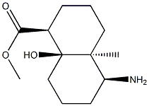 (1S,4aS,5S,8aS)-Methyl 5-aMino-8a-hydroxy-4a-Methyldecahydronaphthalene-1-carboxylate Struktur