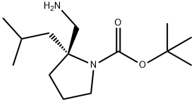 tert-butyl (2R)-2-(aMinoMethyl)-2-(2-Methylpropyl)pyrrolidine-1-carboxylate Struktur