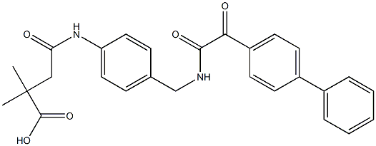 4-((4-((2-([1,1'-biphenyl]-4-yl)-2-oxoacetaMido)Methyl)phenyl)aMino)-2,2-diMethyl-4-oxobutanoic acid Struktur