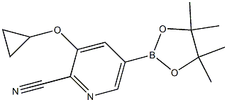 3-CYCLOPROPOXY-5-(4,4,5,5-TETRAMETHYL-1,3,2-DIOXABOROLAN-2-YL)PICOLINONITRILE Struktur