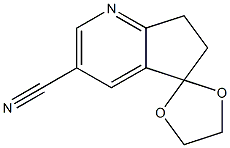 6,7-dihydrospiro[cyclopenta[b]pyridine-5,2'-[1,3]dioxolane]-3-carbonitrile Struktur