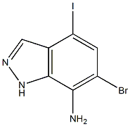 6-broMo-4-iodo-1H-indazol-7-aMine Struktur