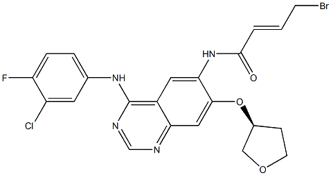 (S,E)-4-broMo-N-(4-((3-chloro-4-fluorophenyl)aMino)-7-((tetrahydrofuran-3-yl)oxy)quinazolin-6-yl)but-2-enaMide Struktur