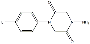 1-amino-4-(4-chlorophenyl)-2,5-piperazinedione Struktur