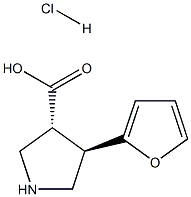 (+/-)-trans-4-(2-furanyl)-pyrrolidine-3-carboxylic acid-HCl Struktur