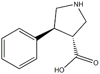 (+/-)-trans-4-Phenyl-pyrrolidine-3-carboxylic acid Struktur