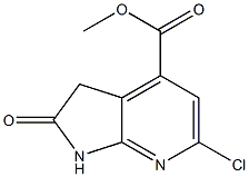 Methyl 6-chloro-2-oxo-2,3-dihydro-1H-pyrrolo[2,3-b]pyridine-4-carboxylate Struktur