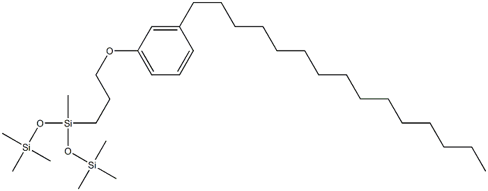 3-(M-PENTADECYLPHENOXYPROPYL)HEPTAMETHYLTRISILOXANE, tech-90 Struktur