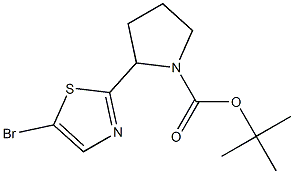 tert-Butyl 2-(5-broMothiazol-2-yl)pyrrolidine-1-carboxylate Struktur