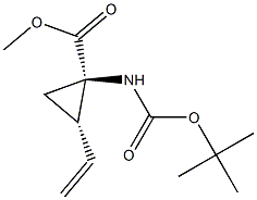 (1R,2S)-1-tert-ButoxycarbonylaMino-2-vinyl-cyclopropanecarboxylic acid Methyl ester Struktur