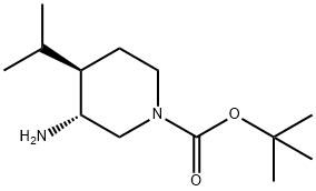 (3R,4R)-tert-butyl 3-aMino-4-isopropylpiperidine-1-carboxylate Struktur