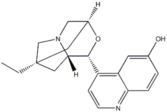 (1R,3S,5R,7R,8aS)-7-Ethylhexahydro-1-(6-hydroxy-4-quinolinyl)-3,7-Methano-1H-pyrrolo[2,1-c][1,4]oxazine Struktur