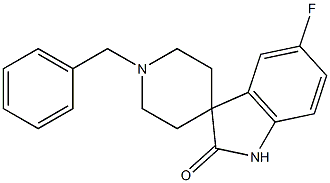 1'-BENZYL-1,2-DIHYDRO-5-FLUORO-2-OXO-SPIRO[3H-INDOLE-3,4'-PIPERIDINE] Struktur