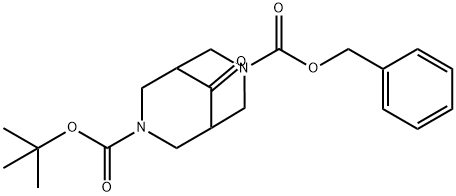 3-benzyl 7-tert-butyl 9-oxo-3,7-diaza-bicyclo[3.3.1]nonane-3,7-dicarboxylate Struktur