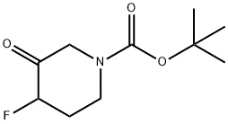 tert-butyl 4-fluoro-3-oxopiperidine-1-carboxylate Struktur