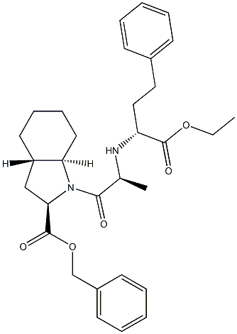 (2R,3aS,7aR)-1-[(2S)-2-[[(1R)-1-(Ethoxycarbonyl)-3-phenylpropyl]amino]-1-oxopropyl]octahydro-1H-indole-2-carboxylic Acid Benzyl Ester Struktur