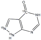 Allopurinol-13C,15N2 Struktur