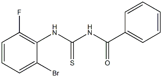 N-((2-BroMo-6-fluorophenyl)carbaMothioyl)benzaMide Struktur