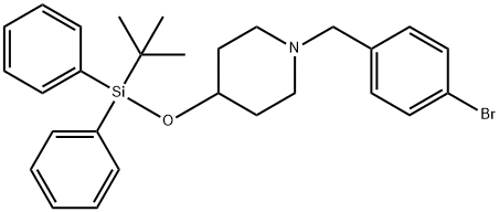 1-(4-broMobenzyl)-4-((tert-butyldiphenylsilyl)oxy)piperidine Struktur