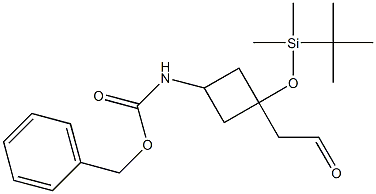 benzyl 3-(tert-butyldiMethylsilyloxy)-3-(2-oxoethyl)cyclobutylcarbaMate Struktur