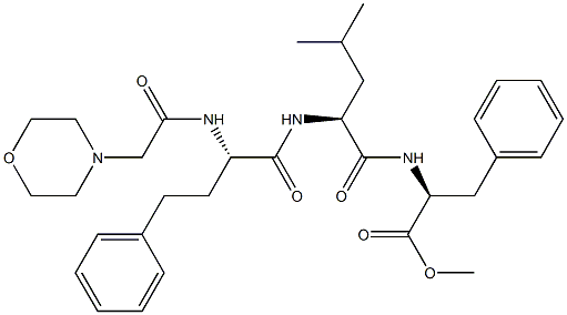 (S)-Methyl 2-((S)-4-Methyl-2-((S)-2-(2-MorpholinoacetaMido)-4-phenylbutanaMido)pentanaMido)-3-phenylpropanoate Struktur