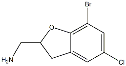 (7-bromo-5-chloro-2,3-dihydrobenzofuran-2-yl)methanamine Struktur