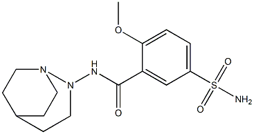 Benzamide,5-(aminosulfonyl)-N-1,2-diazabicyclo[3.2.2]non-2-yl-2-methoxy- Struktur