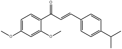 (2E)-1-(2,4-dimethoxyphenyl)-3-[4-(propan-2-yl)phenyl]prop-2-en-1-one Struktur