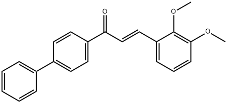 (2E)-1-{[1,1-biphenyl]-4-yl}-3-(2,3-dimethoxyphenyl)prop-2-en-1-one Struktur