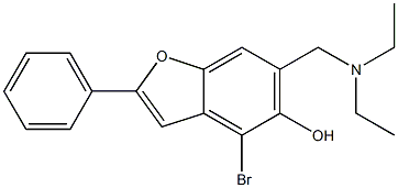 5-Benzofuranol,4-bromo-6-[(diethylamino)methyl]-2-phenyl- Struktur