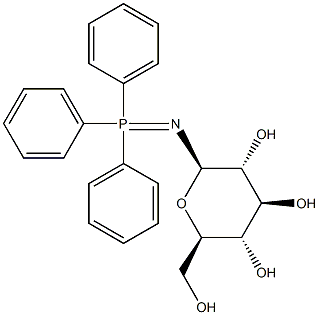 (2R,3S,4S,5R,6R)-2-(Hydroxymethyl)-6-((triphenylphosphoranylidene)amino)tetrahydro-2H-pyran-3,4,5-triol Struktur