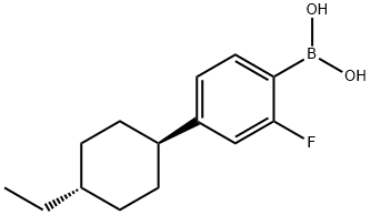 B-[4-(trans-4-Ethylcyclohexyl)-2-fluorophenyl]boronic acid Struktur