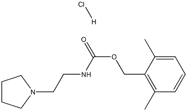 Carbamic acid,[2-(1-pyrrolidinyl)ethyl]-, (2,6-dimethylphenyl)methyl ester, monohydrochloride(9CI) Struktur