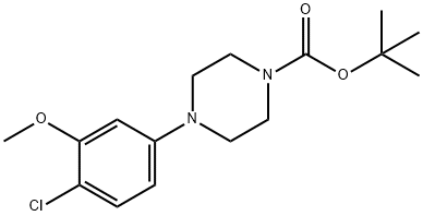 tert-butyl 4-(4-chloro-3-methoxyphenyl)piperazine-1-carboxylate Struktur