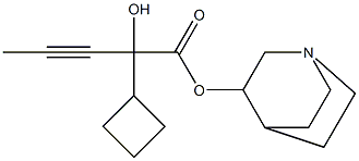 Cyclobutaneacetic acid,a-hydroxy-a-1-propyn-1-yl-,1-azabicyclo[2.2.2]oct-3-yl ester Struktur