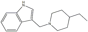 1H-Indole,3-[(4-ethyl-1-piperidinyl)methyl]- Struktur