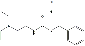 Carbamic acid,[2-(diethylamino)ethyl]-, 1-phenylethyl ester, monohydrochloride (9CI) Struktur