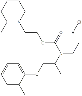 Carbamic acid,ethyl[1-methyl-2-(2-methylphenoxy)ethyl]-, 2-(2-methyl-1-piperidinyl)ethylester, monohydrochloride (9CI) Struktur