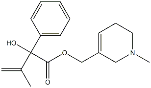 Benzeneacetic acid, a-hydroxy-a-(1-methylethenyl)-,(1,2,5,6-tetrahydro-1-methyl-3-pyridinyl)methyl ester Struktur