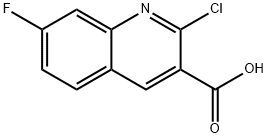 2-chloro-7-fluoroquinoline-3-carboxylic acid Struktur