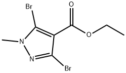 Ethyl 3,5-Dibromo-1-Methyl-1H-Pyrazole-4-Carboxylate Struktur