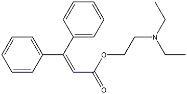 2-Propenoic acid,3,3-diphenyl-, 2-(diethylamino)ethyl ester Struktur