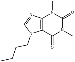 1H-Purine-2,6-dione,7-butyl-3,7-dihydro-1,3-dimethyl- Struktur