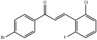 (2E)-1-(4-bromophenyl)-3-(2-chloro-6-fluorophenyl)prop-2-en-1-one Struktur