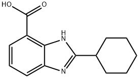 2-cyclohexyl-1H-1,3-benzodiazole-4-carboxylic acid Struktur