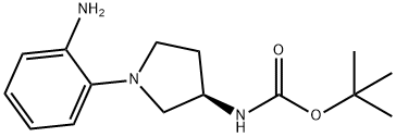 (R)-tert-Butyl 1-(2-aminophenyl)pyrrolidin-3-ylcarbamate Struktur